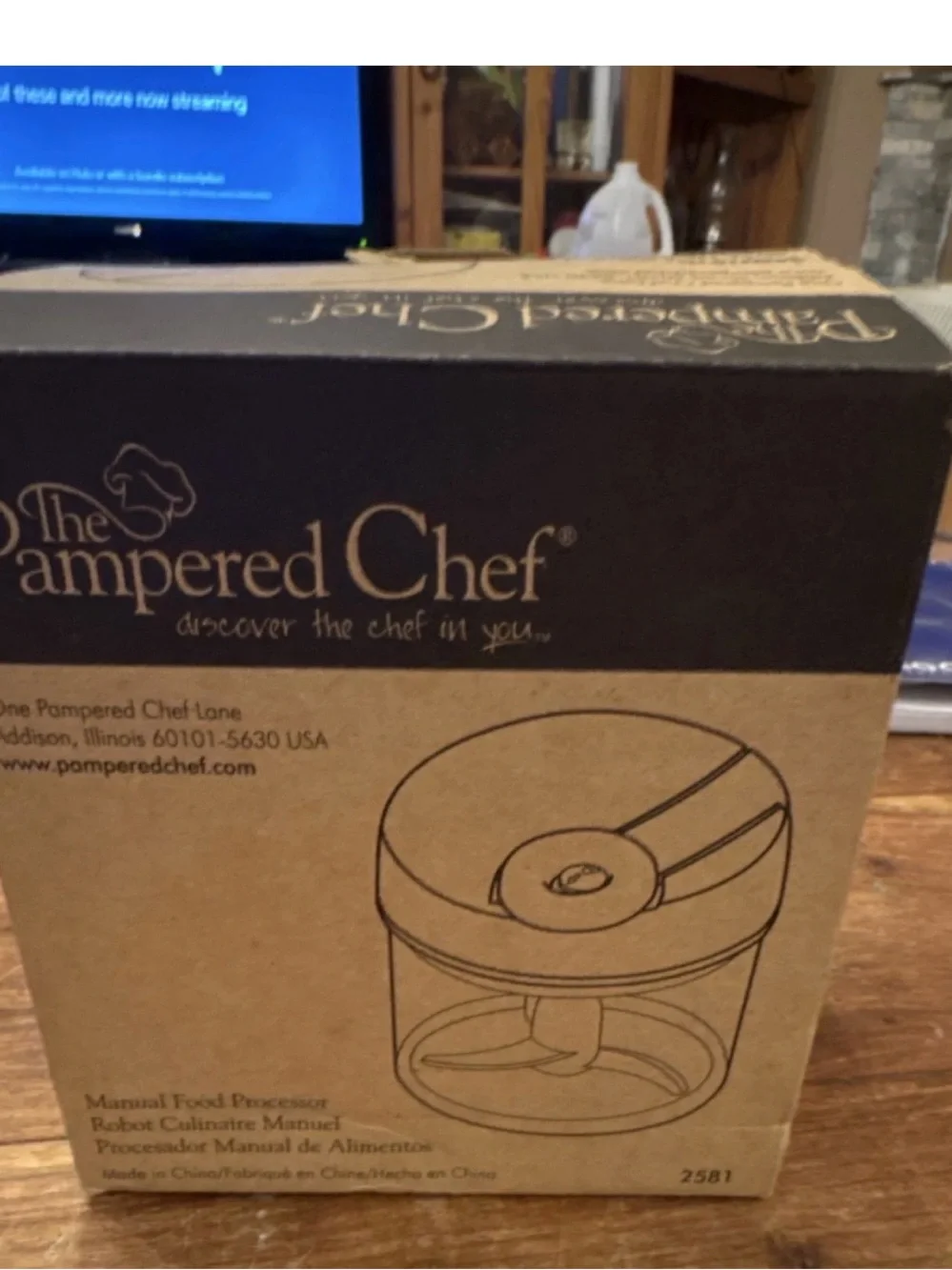 Pampered Chef Manual Food Processor #2581 With Original Box